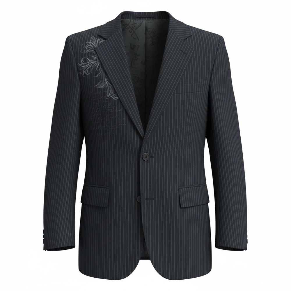 Machine Charcoal Pinstripe Blazer - Mr. Fashion